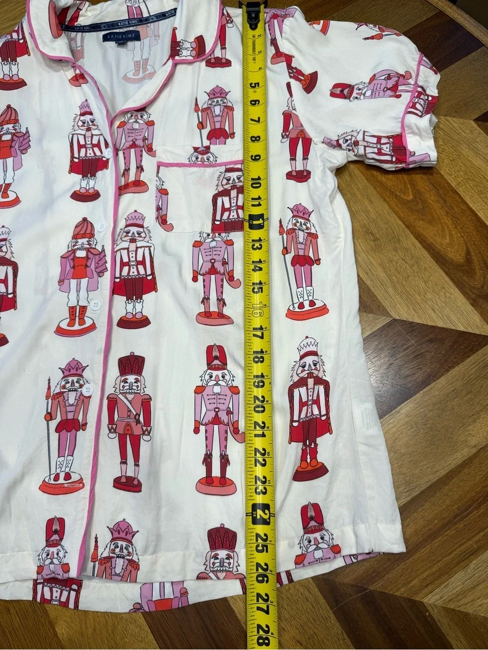 Katie Kime Holiday March Nutcracker Print Pajama Set Flaw